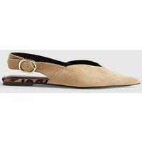 River Island Faux Suede Point Toe Flats