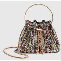 River Island Multicoloured Gem Bucket Clutch Bag