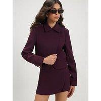 River Island Red Collared Asymmetric Placket Jacket