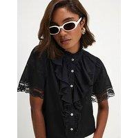 River Island Cotton Ruffle Blouse