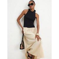 River Island Racer Neck Hybrid Midi Dress