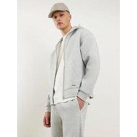River Island Premium Oversized Zip Through Hoodie