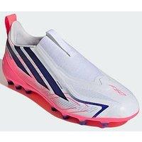 Adidas F50 Hyperfast League Laceless Artificial Ground Football Boots Kids - White