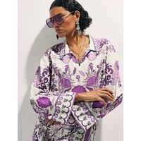 River Island Purple Sea Chain Embellished Shirt