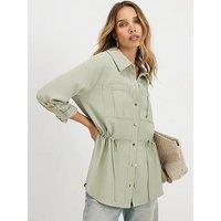 River Island Crepe Drawstring Waist Shirt