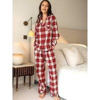 Pour Moi Cosy Check Brushed Cotton Pyjama Gift Set