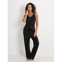 Pour Moi Jersey And Satin Moulded Cup Cami Trouser Pyjama Set