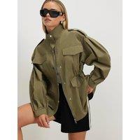 River Island Petite Femme Utility Jacket - Khaki