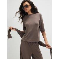 River Island Soft Touch T-Shirt - Brown