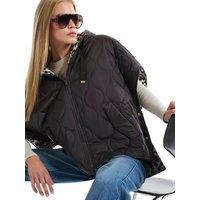 River Island Quilted Puffer Cape - Brown