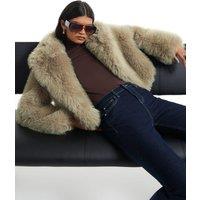 River Island Faux Fur Jacket - Green