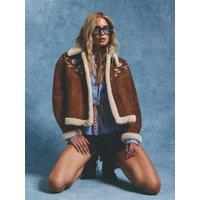 River Island Embroidered Shearling Jacket