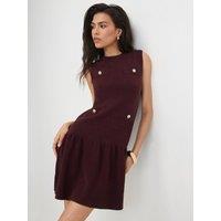 River Island Knit Pleat Hem Mini Dress