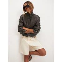 River Island Funnel Neck Cropped Trench Coat