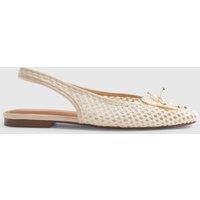 River Island Flower Crochet Flat Slingback Shoes