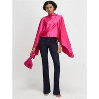 River Island Satin Fringed Scarf Cape