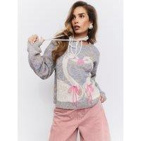 River Island Glitter Thread Swan Jumper