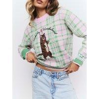 River Island Check Cat Jumper
