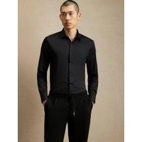 River Island Muscle Fit Comfort Stretch Shirt - Black