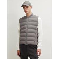 River Island Muscle Fit Padded Gilet - Grey