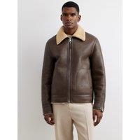 River Island Shearling Lined Western Jacket - Brown