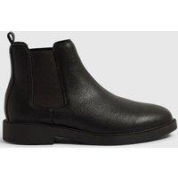 River Island Faux Leather Chelsea Boots - Black