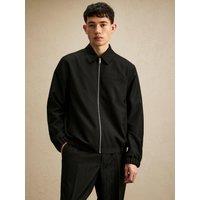 River Island Check Harrington Jacket - Black