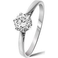 Love Diamond 9 Carat White Gold 50Pt Diamond Certified Solitaire Ring (With Certificate)