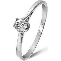 Love Diamond 9 Carat White Gold 25Pt Certified Solitaire Ring