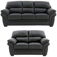 Portland 3 Seater + 2 Seater Leather Sofa (Buy And Save!)