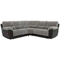 Sienna Fabric/Faux Leather High Back Recliner Corner Group Sofa