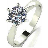 Moissanite 9 Carat White Gold 1 Carat Solitaire Ring