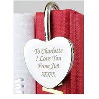 The Personalised Memento Company Personalised Silver Heart Bookmark