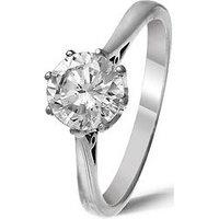 Love Diamond 18 Carat White Gold 1 Carat Brilliant Cut Diamond Solitaire Ring