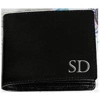 The Personalised Memento Company Personalised Leather Wallet - Black