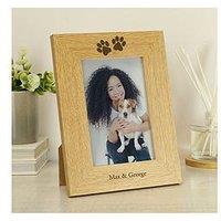 The Personalised Memento Company Personalised 6X4 Pet Print Wooden Photo Frame