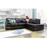 Very Home Primo Italian Leather Right Hand Corner Chaise Sofa - Fsc Certified