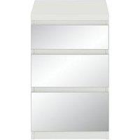 Very Home Prague Mirror 3-Drawer Bedside Cabinet - Fsc Certified