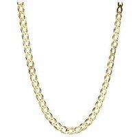Love Gold 9 Carat Yellow Gold Solid Diamond Cut Curb 20 Inch Chain