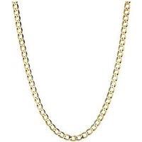 Love Gold 9 Carat Yellow Gold Solid Diamond Cut 18 Inch Curb Chain