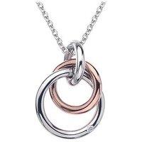 Hot Diamonds Eternity Sterling Silver And 18 Carat Gold Vermeil Diamond Set Interlocking Pendant