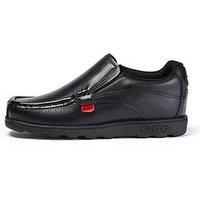 Kickers Boys Fragma Slip-On School Shoes - Black