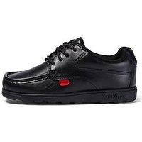 Kickers Fragma Lace Up School Shoes - Black