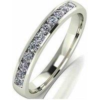 Moissanite 33 Point Moissanite 9 Carat White Gold Channel Set Eternity Ring