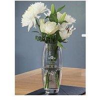 The Personalised Memento Company Personalised Floral Design Barrel Vase