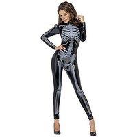 Halloween Miss Whiplash Skeleton Jumpsuit - Adult Costume