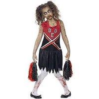 Halloween Girls Zombie Cheerleader - Child Fancy Dress Costume