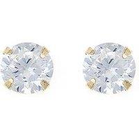 Love Gold 9 Carat Yellow Gold Coloured Cubic Zirconia 5Mm Birthstone Earrings - December
