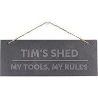 The Personalised Memento Company Personalised Slate Shed Sign
