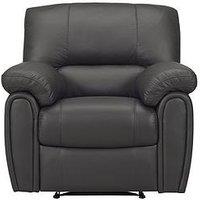 Leighton Leather/Faux Leather High Back Power Recliner Armchair - Black